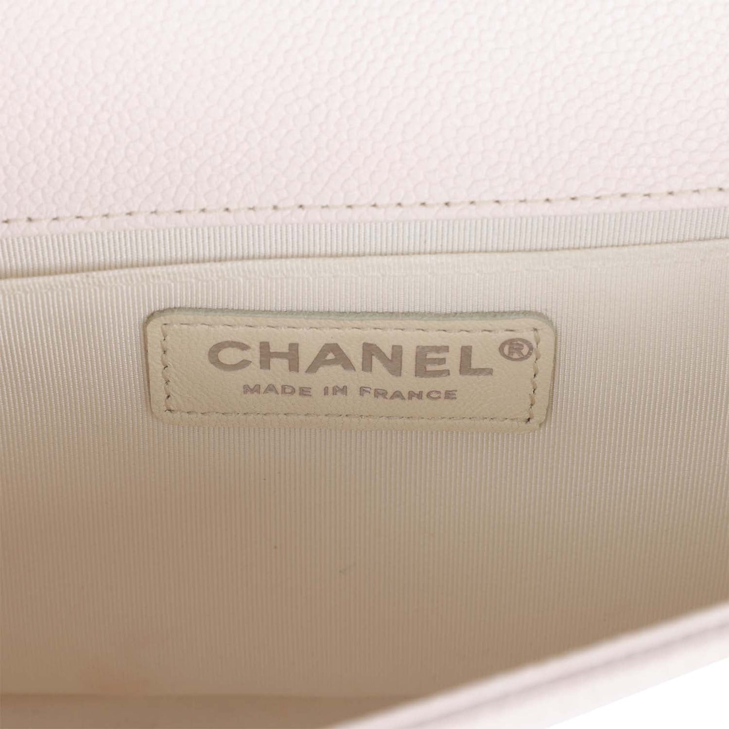 Chanel Medium Boy Bag Light Pink Caviar Silver Hardware