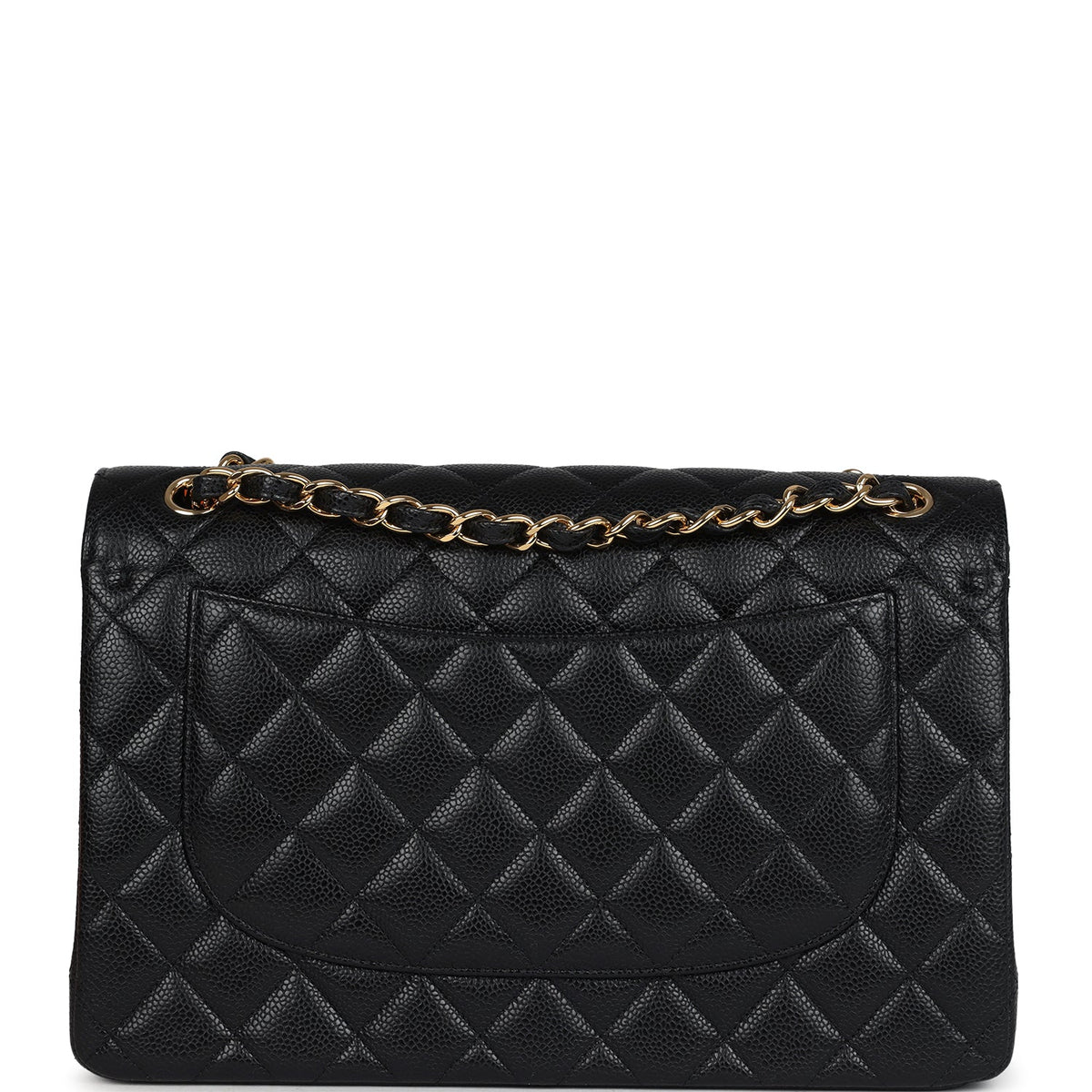 Chanel Jumbo Classic Double Flap Bag Black Caviar Gold Hardware