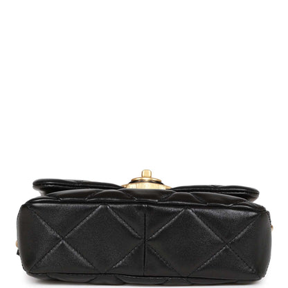 Chanel Heart Mini Flap Bag Black Lambskin Antique Gold Hardware