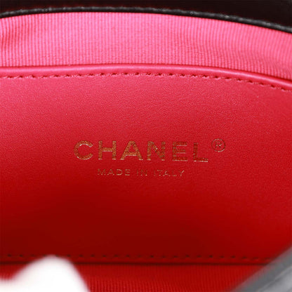 Chanel Heart Mini Flap Bag Black Lambskin Antique Gold Hardware