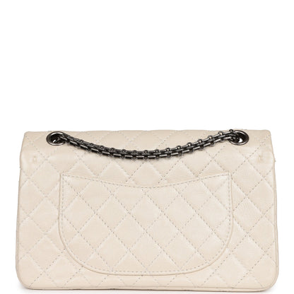 Chanel Reissue 225 2.55 Lucky Charms Double Flap Bag Ivory Aged Calfskin Ruthenium Hardware