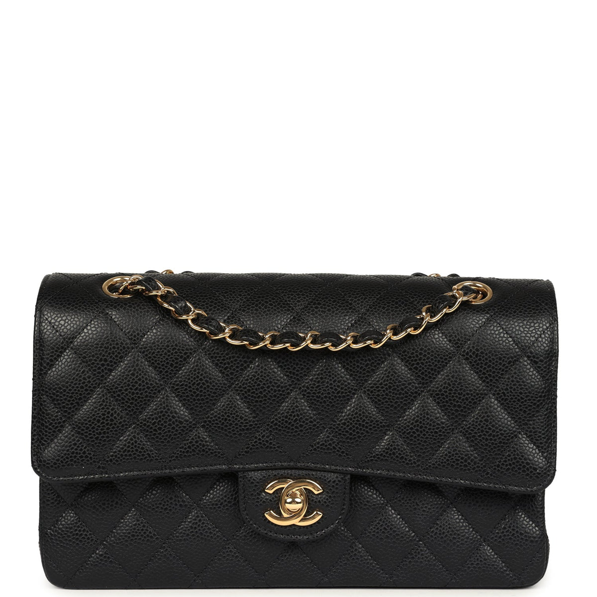 Chanel Medium Classic Double Flap Black Caviar Gold Hardware