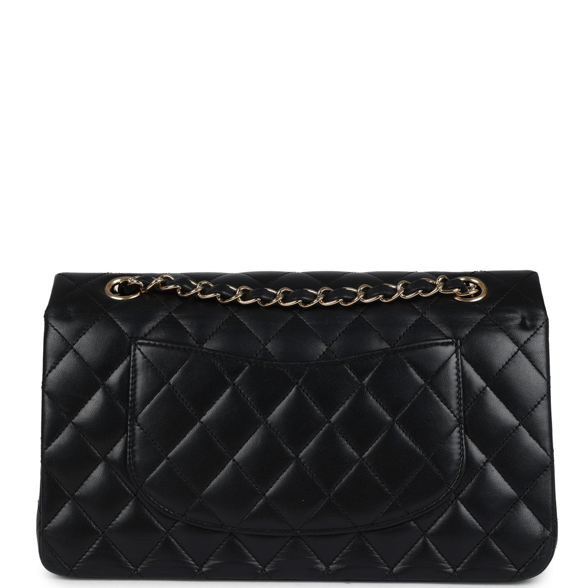 Chanel Medium Classic Double Flap Bag Black Lambskin Gold Hardware