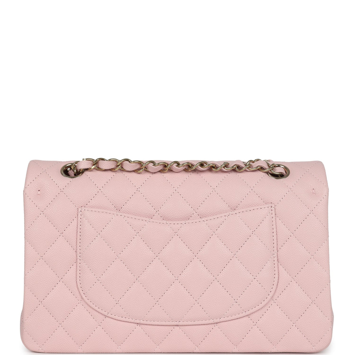 Chanel Medium Classic Double Flap Light Pink Caviar Light Gold Hardware