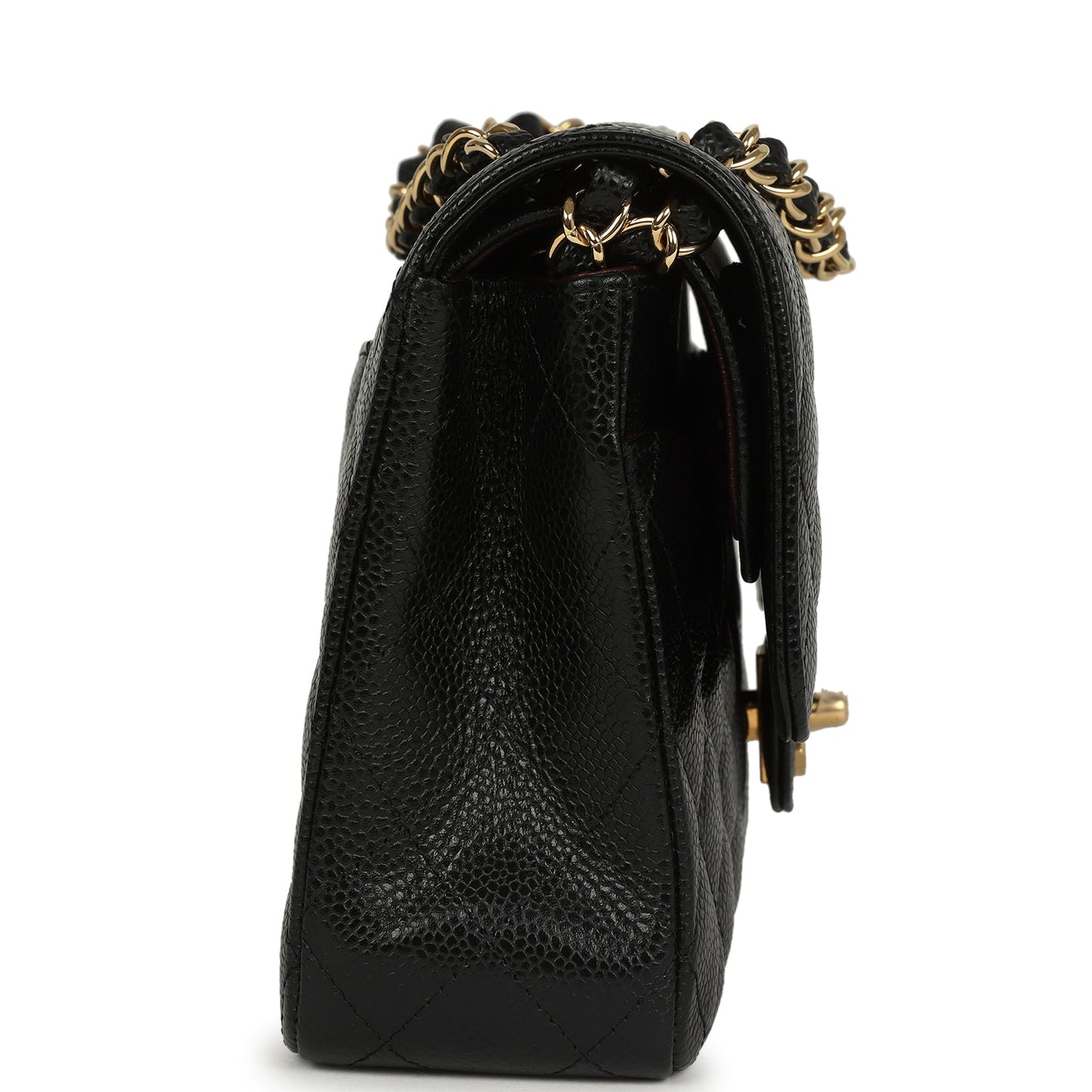Chanel Medium Classic Double Flap Bag Black Caviar Gold Hardware