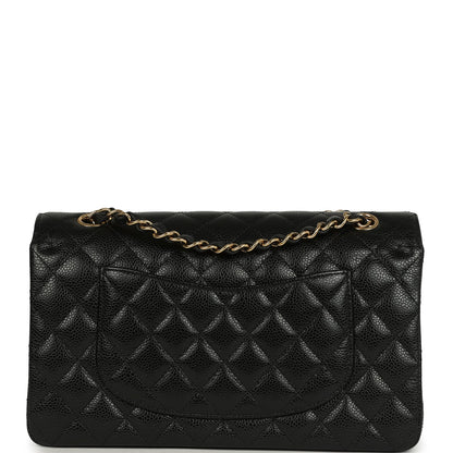 Chanel Medium Classic Double Flap Bag Black Caviar Gold Hardware