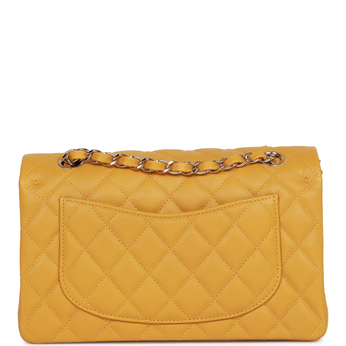 Chanel Small Classic Double Flap Yellow Caviar Light Gold Hardware
