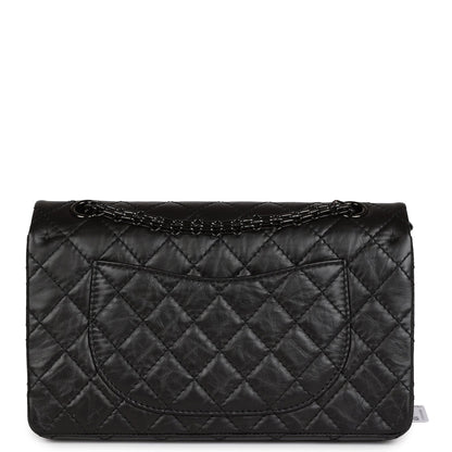 Chanel Small Reissue 226 2.55 SO Black Aged Calfskin Black Hardware