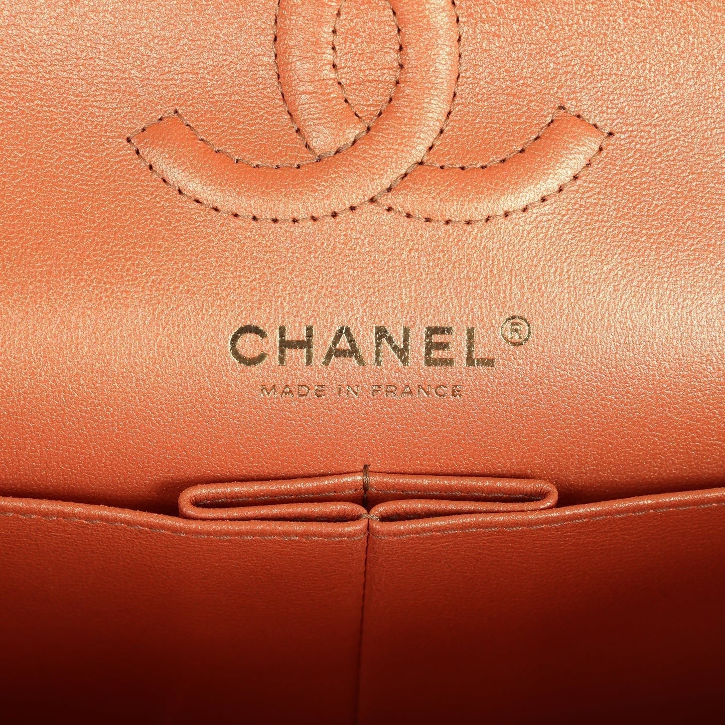 Chanel Small Classic Double Flap Gold Metallic Calfskin Antique Gold Hardware