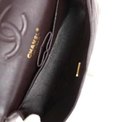 Chanel Small Classic Double Flap Bag Brown Lambskin Light Gold Hardware