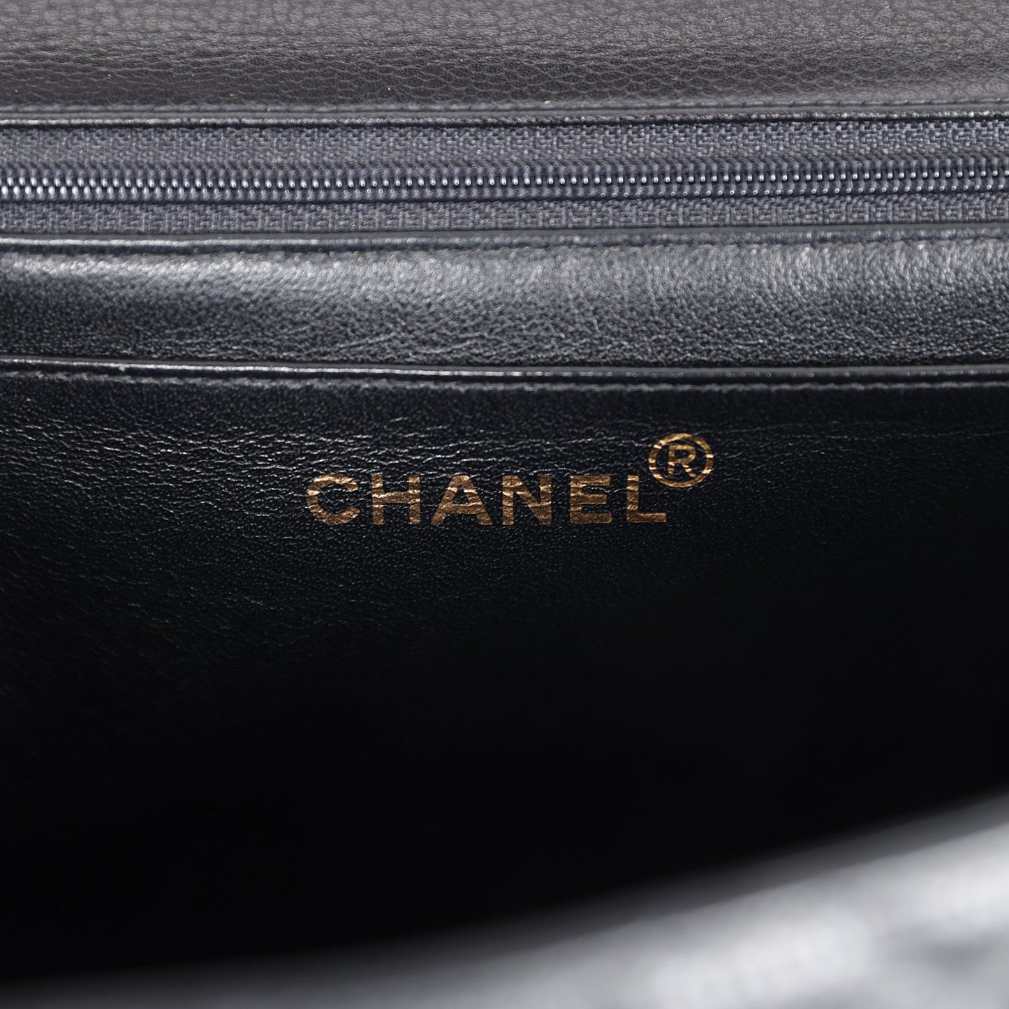Vintage Chanel Kelly Flap Bag Black Caviar Gold Hardware