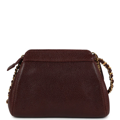Vintage Chanel CC Shoulder Bag Brown Caviar Gold Hardware