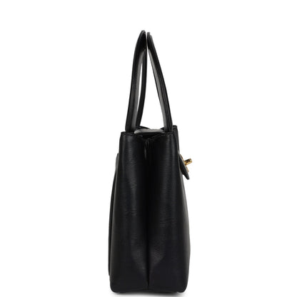Vintage Chanel Large Kelly Black Caviar Gold Hardware