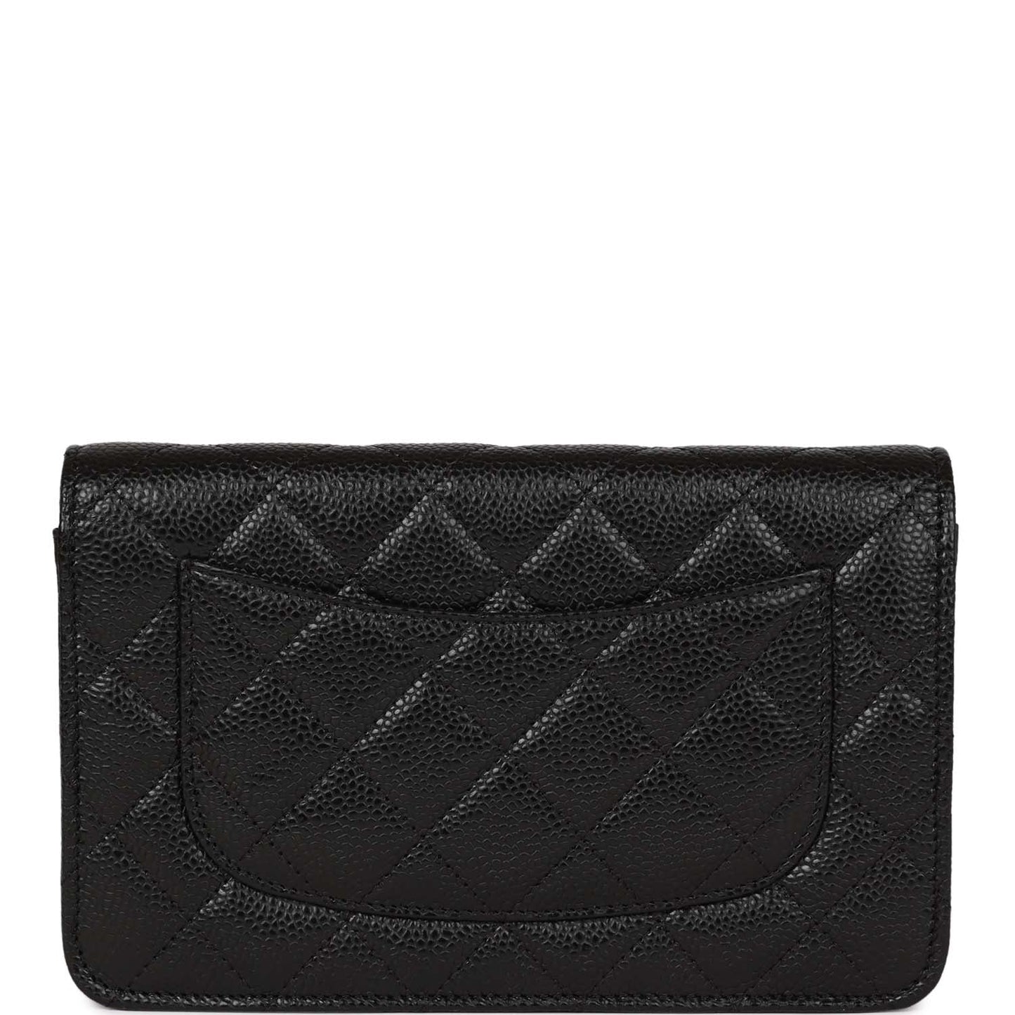 Chanel Wallet on Chain WOC Black Caviar Silver Hardware