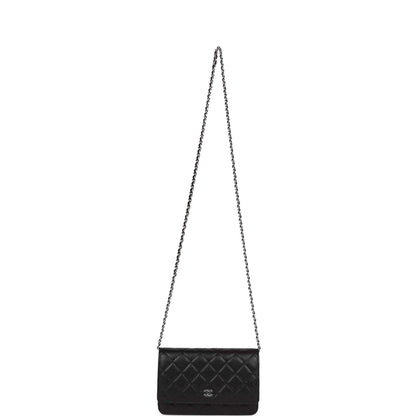 Chanel Wallet on Chain WOC Black Caviar Silver Hardware