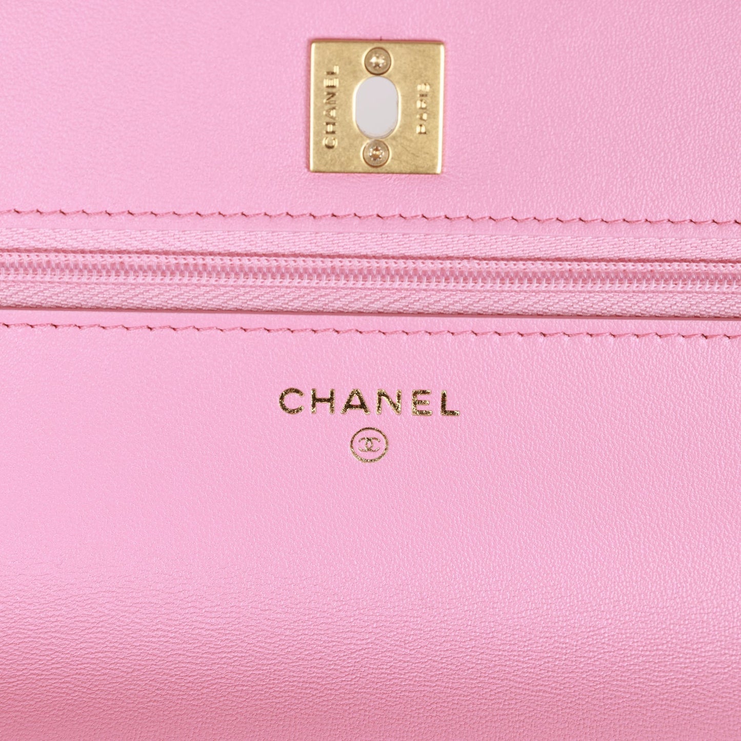 Chanel Wallet on Chain WOC Top Handle Pink Lambskin Gold Hardware