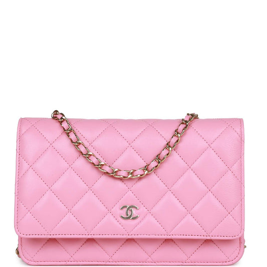 Chanel Wallet On Chain WOC Pink Lambskin Gold Hardware