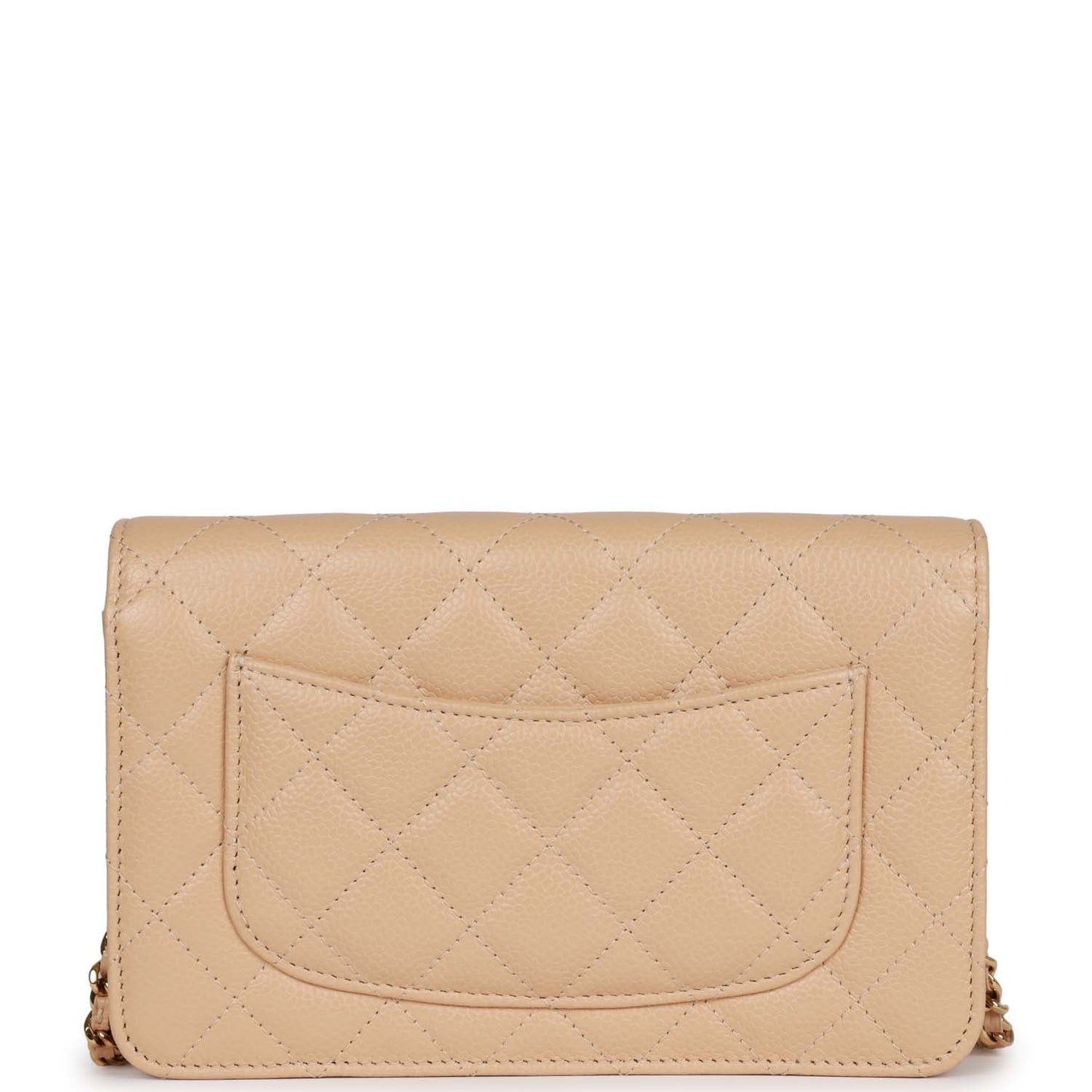 Chanel Wallet on Chain WOC Beige Caviar Gold Hardware