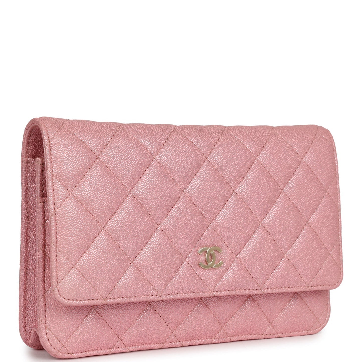 Chanel Wallet On Chain WOC Pink Iridescent Caviar Gold Hardware