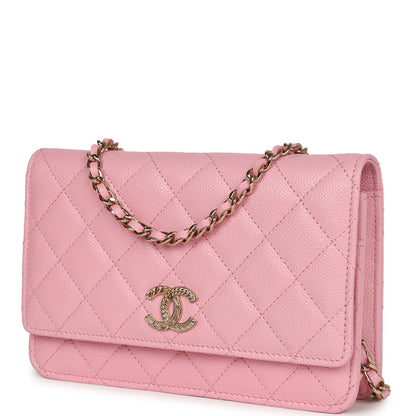 Chanel Wallet On Chain WOC Pink Caviar Gold Hardware