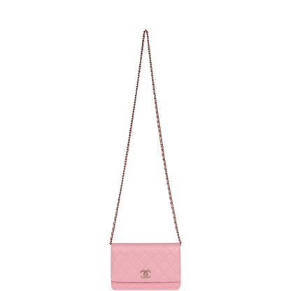 Chanel Wallet On Chain WOC Pink Caviar Gold Hardware