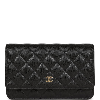 Chanel Wallet On Chain WOC Black Caviar Gold Hardware