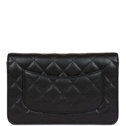 Chanel Wallet On Chain WOC Black Caviar Gold Hardware
