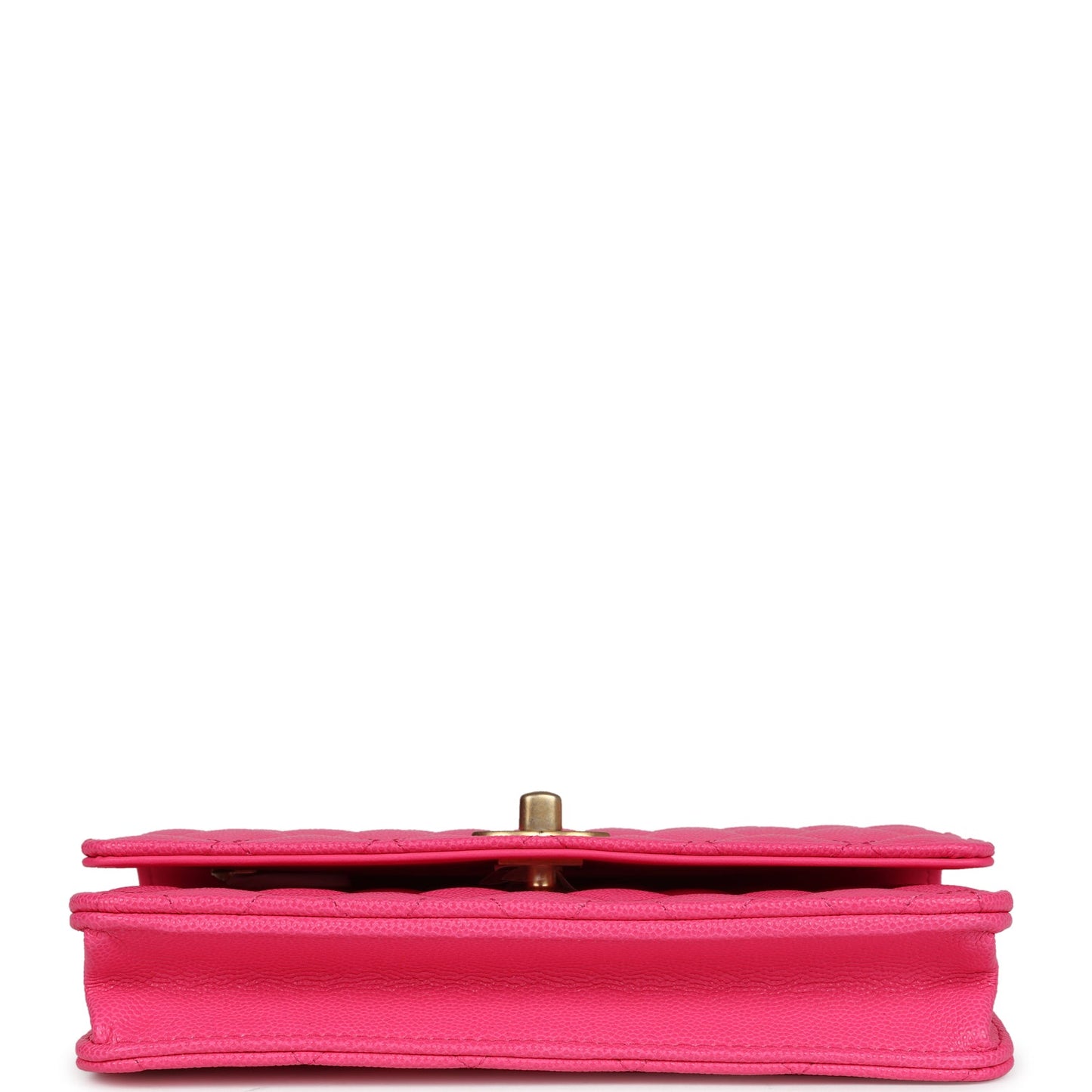 Chanel Wallet on Chain WOC Fuchsia Caviar Antique Gold Hardware