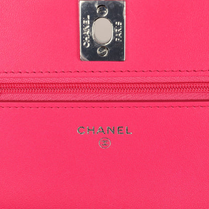 Chanel Wallet on Chain WOC Hot Pink Lambskin Ombre Mixed Metal Hardware