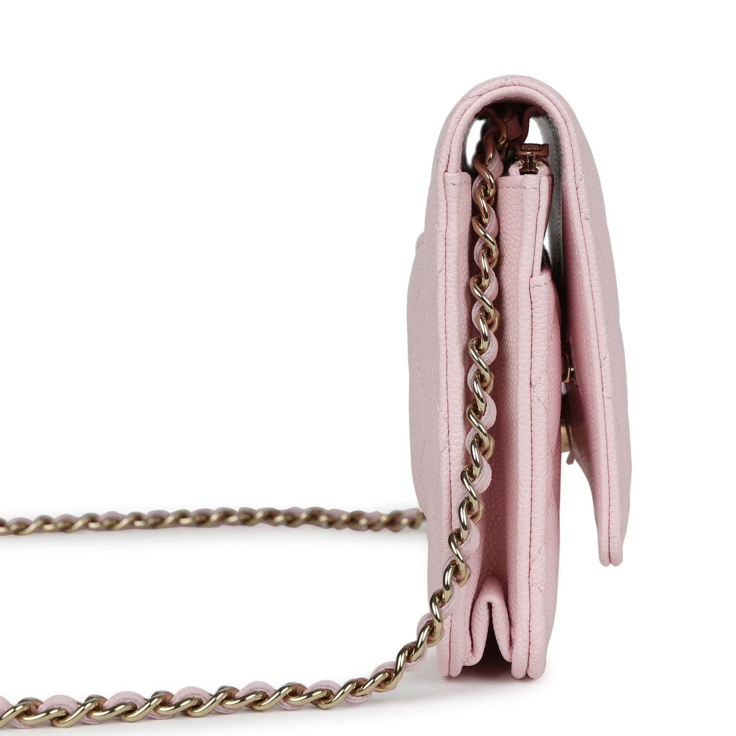 Chanel Classic Wallet on Chain WOC Light Pink Caviar Gold Hardware