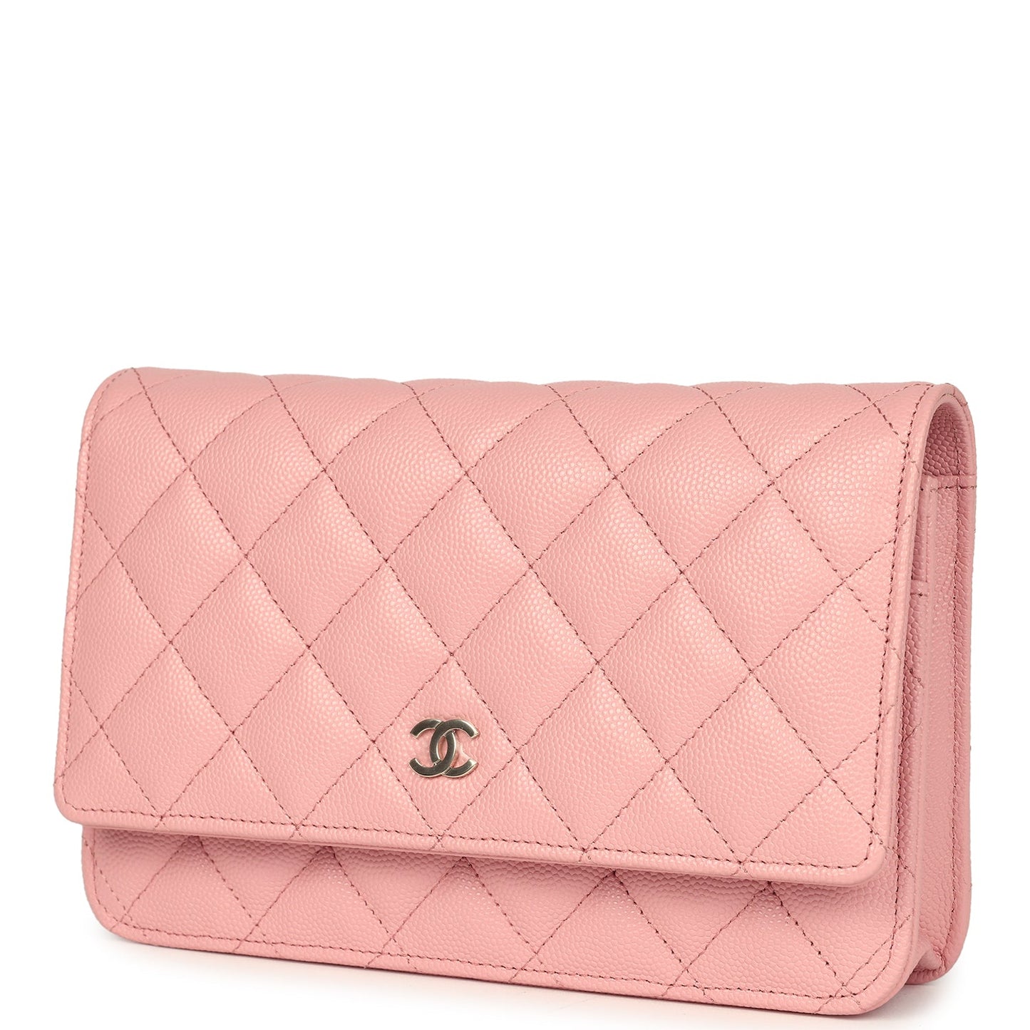 Chanel Wallet On Chain WOC Light Pink Caviar Light Gold Hardware