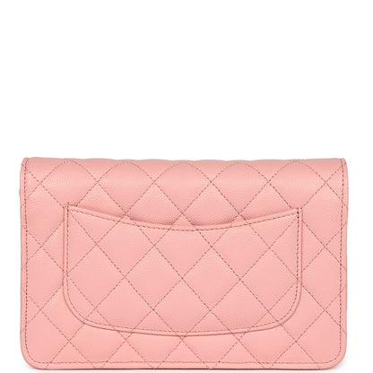 Chanel Wallet On Chain WOC Light Pink Caviar Light Gold Hardware