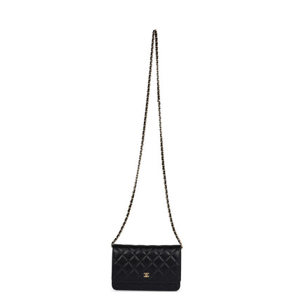 Chanel Wallet On Chain WOC Black Caviar Gold Hardware