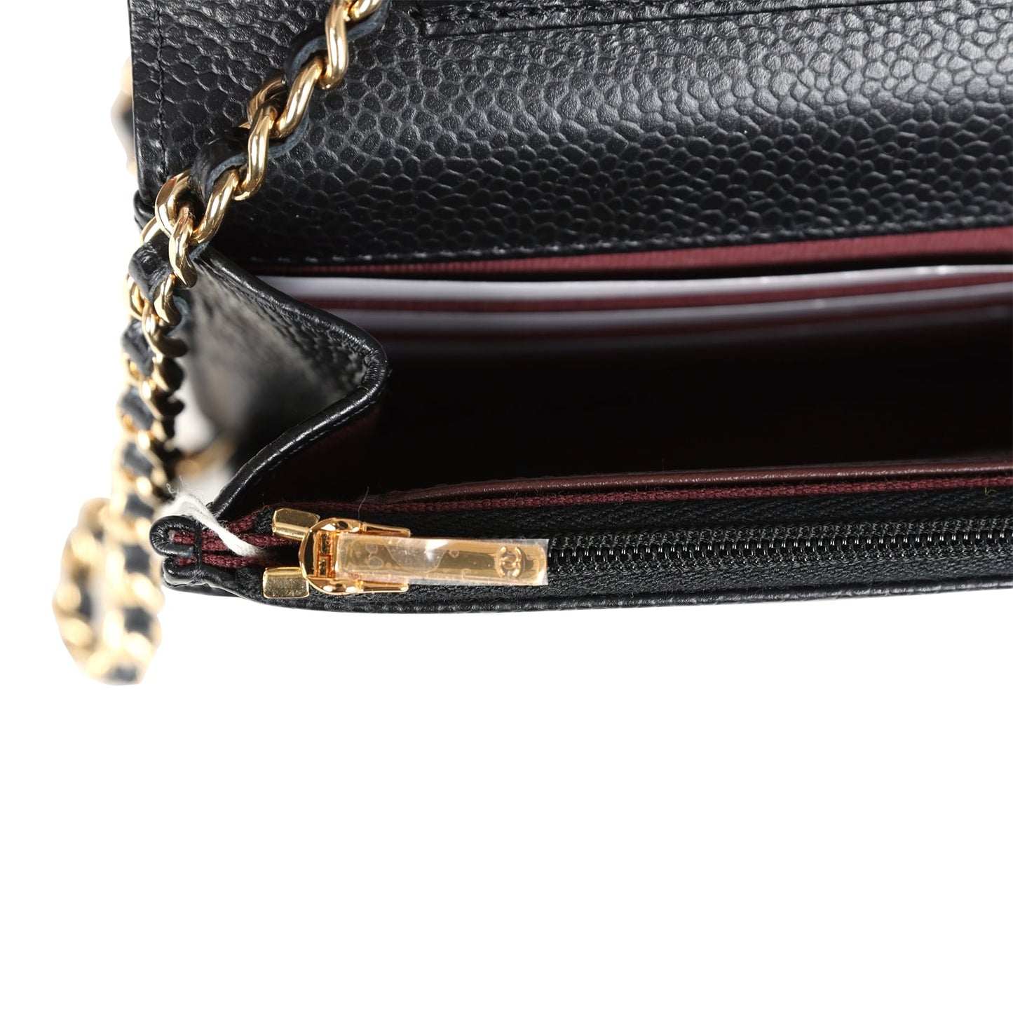 Chanel Wallet On Chain WOC Black Caviar Gold Hardware