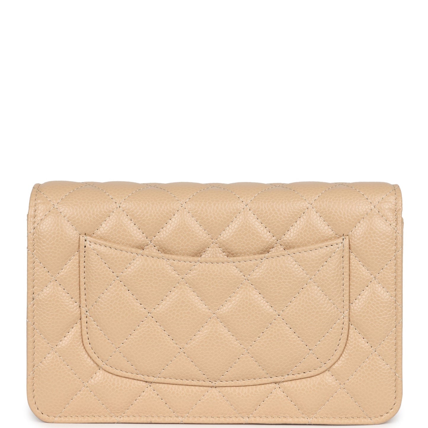 Chanel Wallet On Chain WOC Beige Caviar Silver Hardware