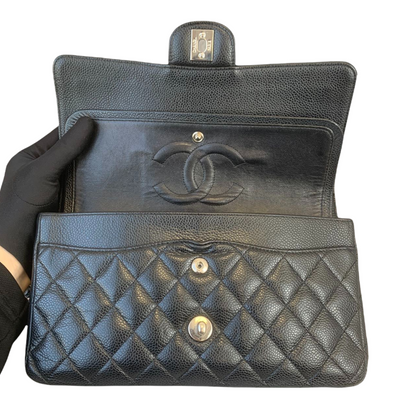 Classic Flap Caviar Medium Black SHW