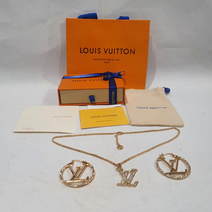 Louis  Vuitton Necklace, Earrings and Brooch Set