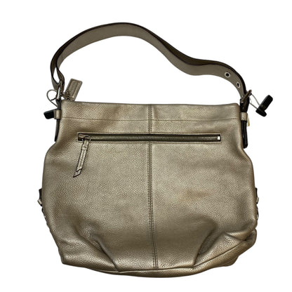 Handbag Designer By Coach In Silver, Size:Large