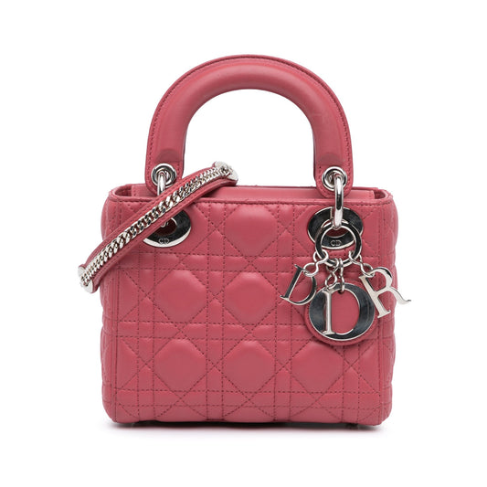 Mini Lambskin Cannage Lady Dior