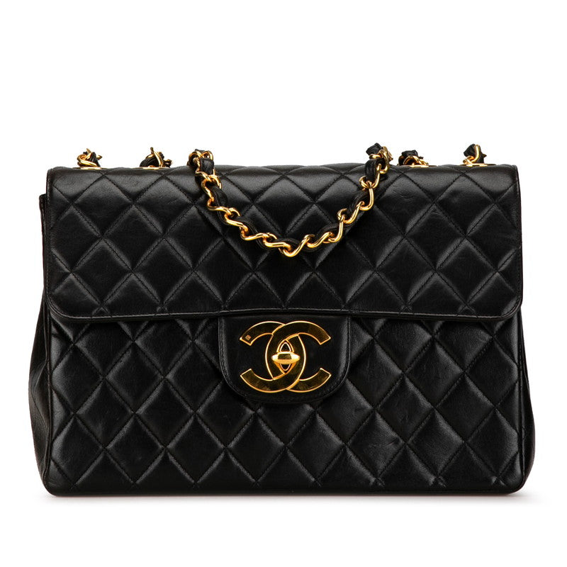 Chanel Jumbo Classic Single Flap Bag Leather Shoulder Bag in Good condition