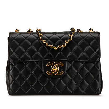 Chanel Jumbo Classic Single Flap Bag Leather Shoulder Bag in Good condition