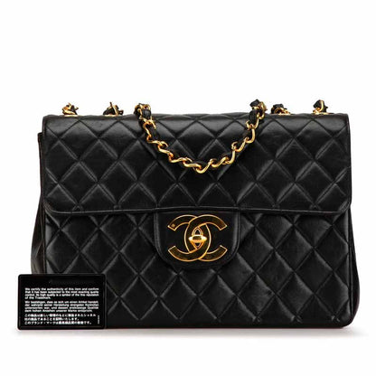 Chanel Jumbo Classic Single Flap Bag Leather Shoulder Bag in Good condition