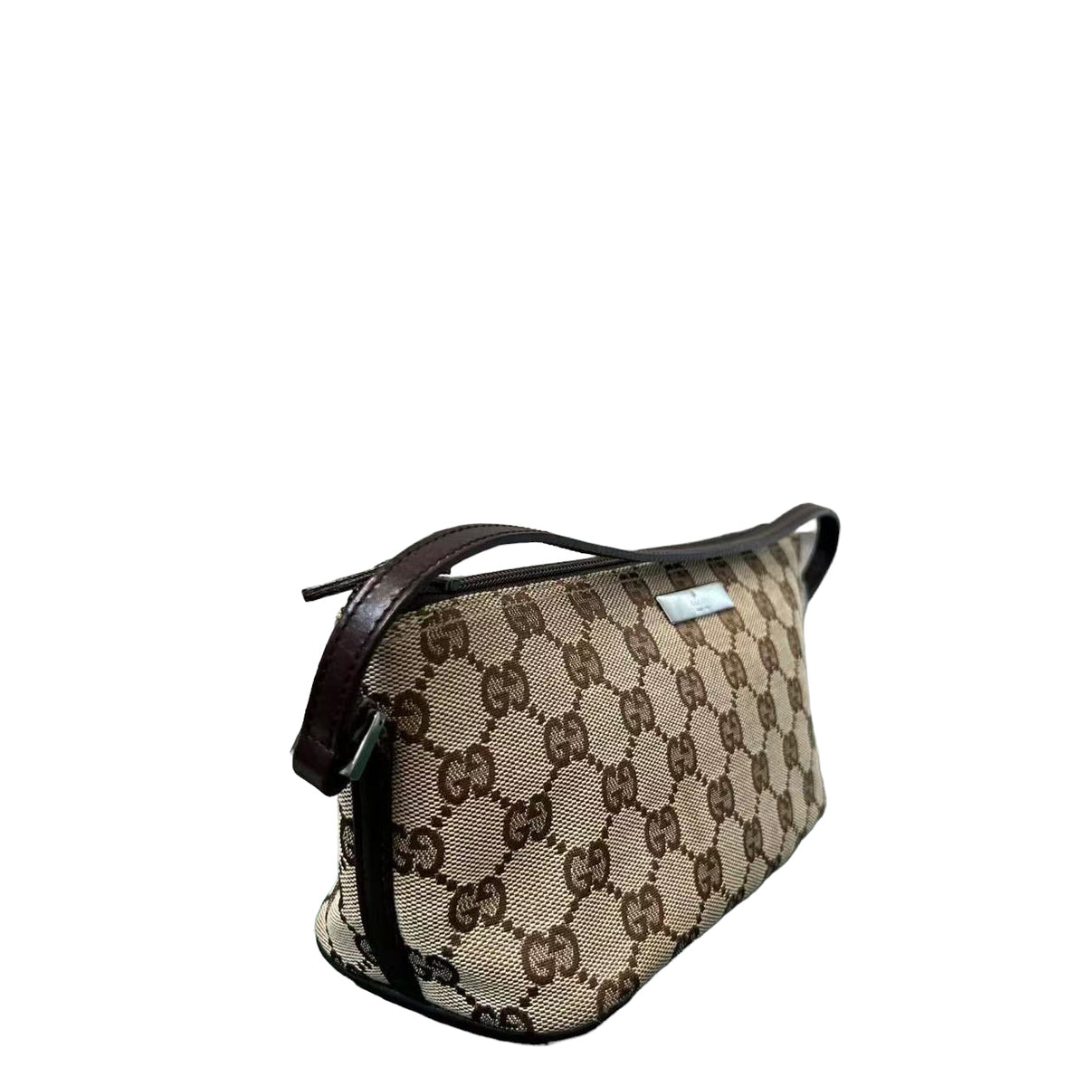 Gucci Vintage GG Monogram Purse Small Brown