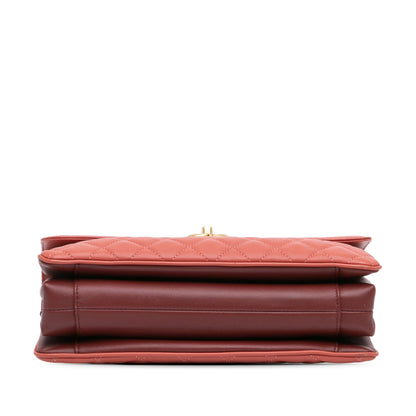 Pink Chanel Large Lambskin Daily Companion Flap Shoulder Bag