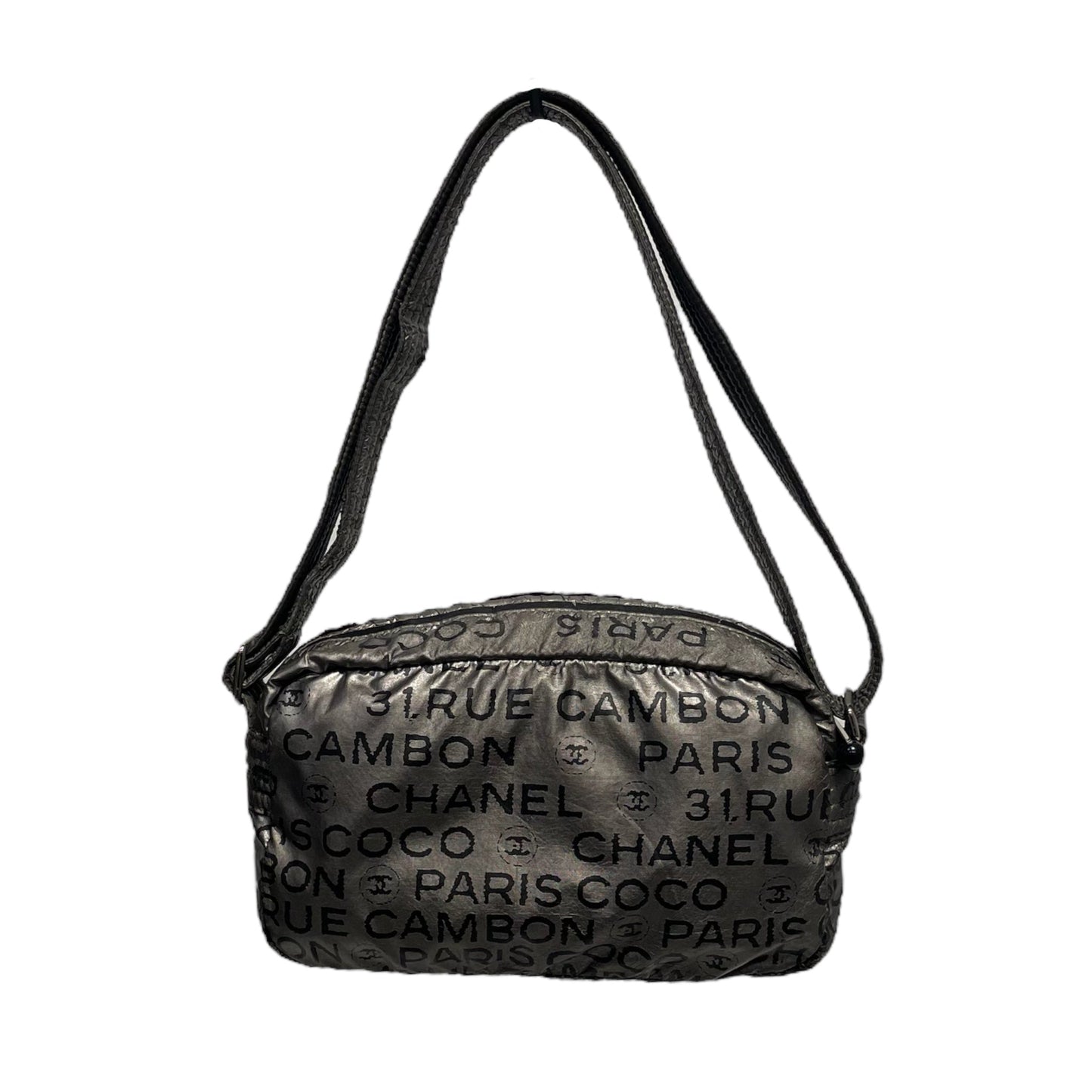 Chanel Cross Body Bag OS All Over Print Acrylic GRY