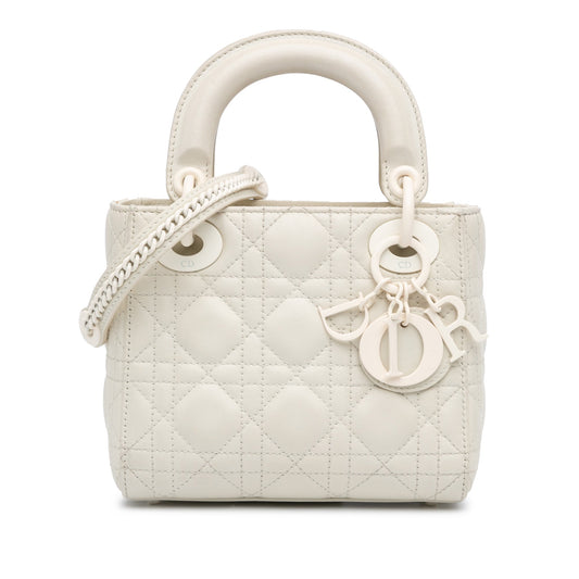 Mini Ultra Matte Calfskin Cannage Lady Dior