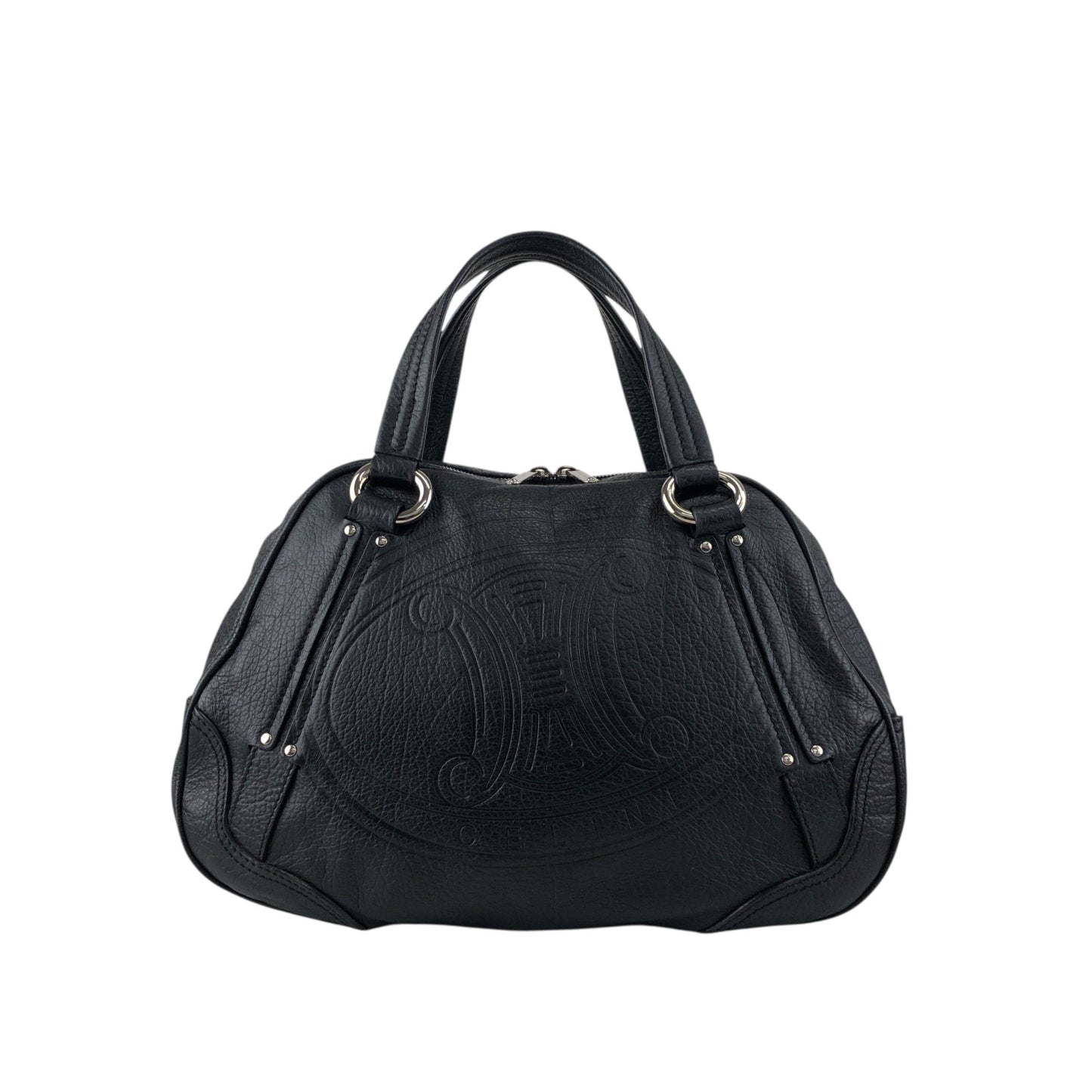 CELINE  Small Boston bag Handbag Black Vintage 2bg7ri