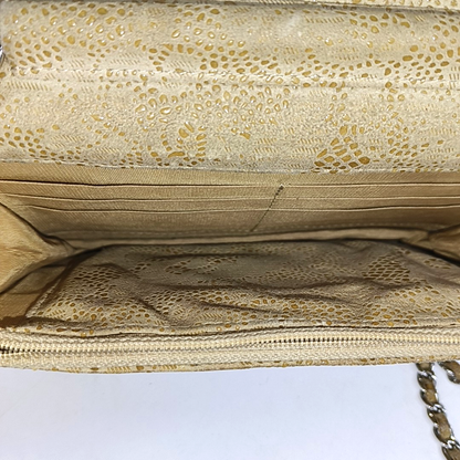 Chanel Wallet on Chain Beige Suede Lace Over Effect, 2013-2014