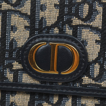 Christian Dior 30 Montaigne Blue Oblique Jacquard Wallet