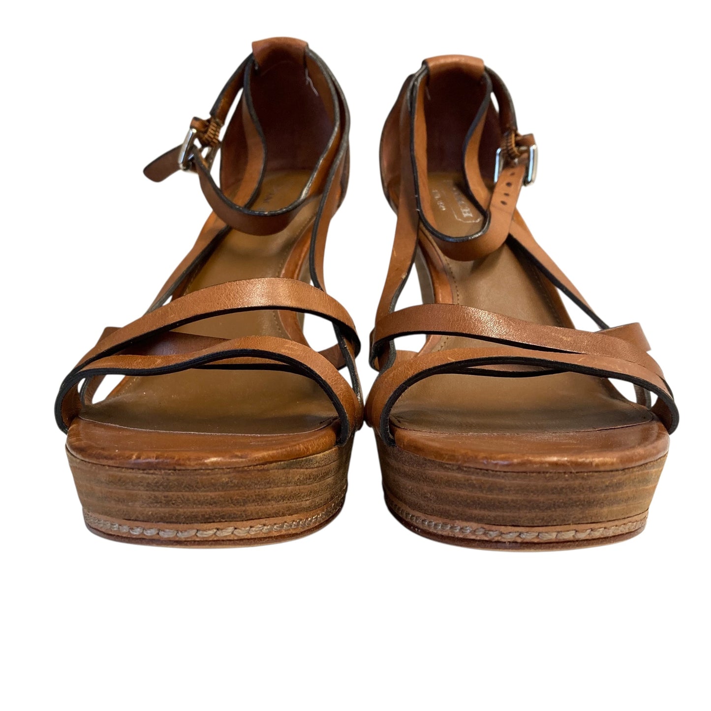 Sandals Designer By Coach In Brown, Size:9